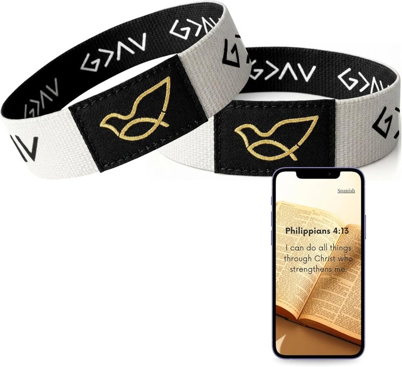 TLOEP Bible Verse Bracelets – Tap to Read Scripture via Phone, Jesus Bracelets for Men,Women, Teens, Gifts for Christians, Christmas Gifts for Teens - Image 1